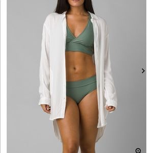 prAna Scheena Shirt ~ White ~ Large